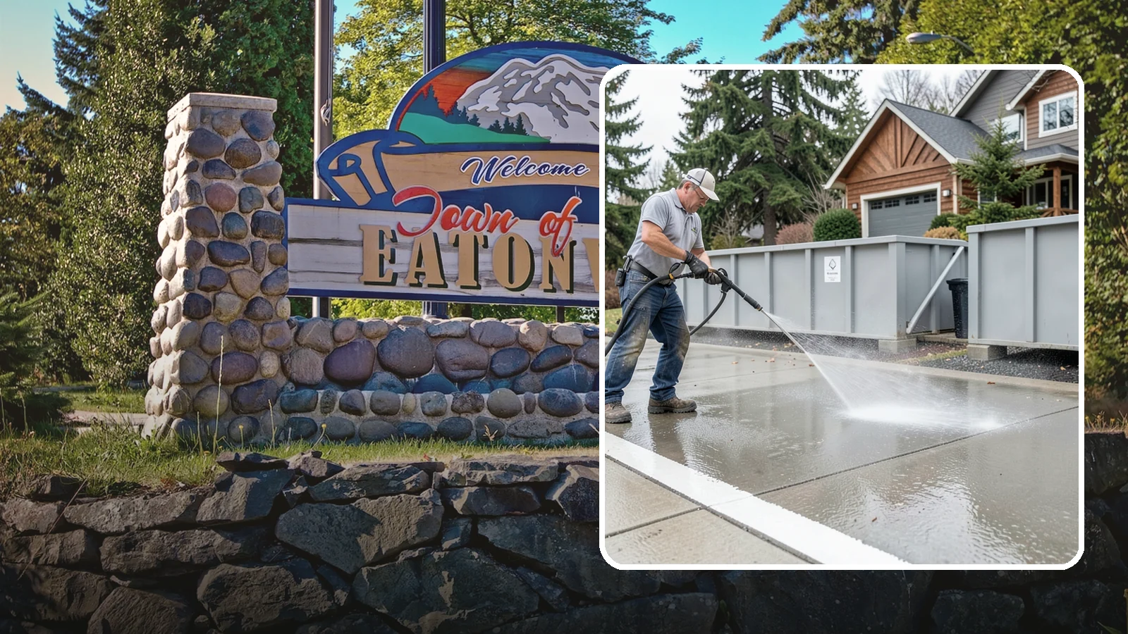 Dumpster Pad Cleaning in Eatonville, Pierce County, WA - We scrub and sanitize dumpster pads at Washington businesses to eliminate odor, grime, and pest-attracting residue.