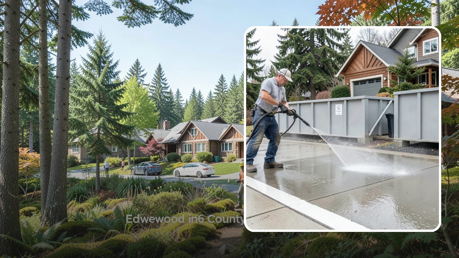 Dumpster Pad Cleaning in Edgewood, Pierce County, WA - We scrub and sanitize dumpster pads at Washington businesses to eliminate odor, grime, and pest-attracting residue.