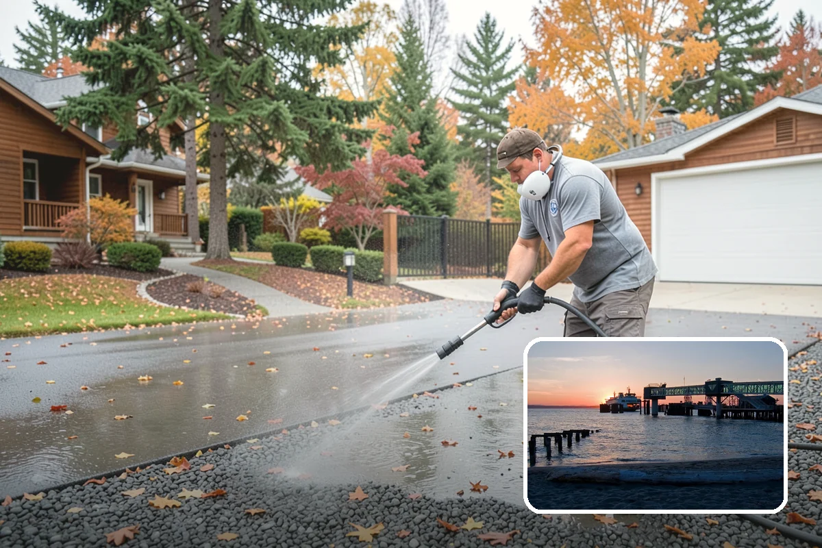 Dumpster Pad Cleaning in Edmonds, Snohomish County, WA - Eliminates foul odors from decaying waste