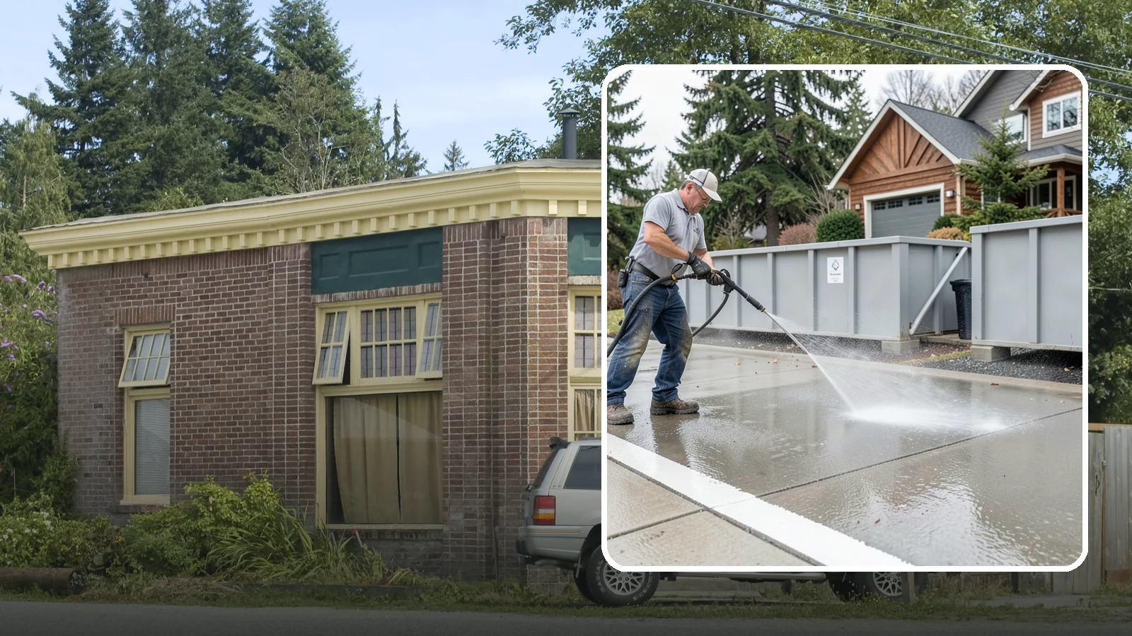Dumpster Pad Cleaning in Hamilton, Skagit County, WA - We scrub and sanitize dumpster pads at Washington businesses to eliminate odor, grime, and pest-attracting residue.