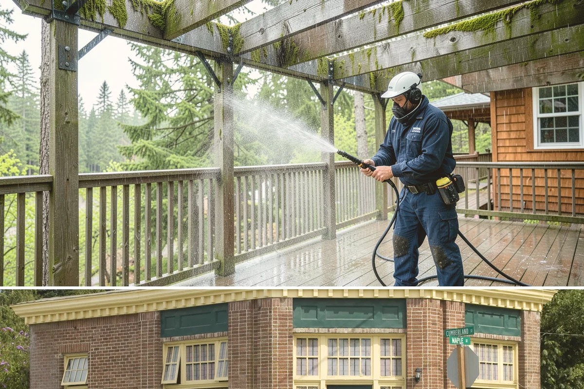 Dumpster Pad Cleaning in Hamilton, Skagit County, WA - Dumpster pads should be cleaned monthly year-round, since Washington's damp air keeps waste residue from drying and worsens odor.