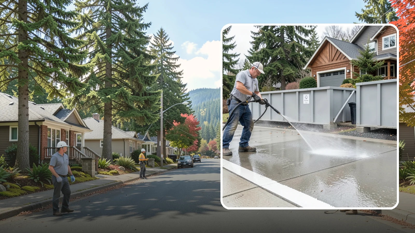 Dumpster Pad Cleaning in Hunts Point, King County, WA - We scrub and sanitize dumpster pads at Washington businesses to eliminate odor, grime, and pest-attracting residue.