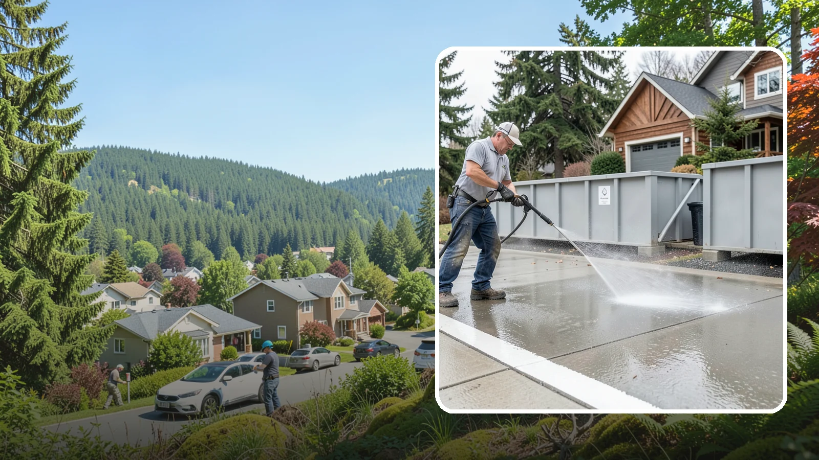 Dumpster Pad Cleaning in Index, Snohomish County, WA - We scrub and sanitize dumpster pads at Washington businesses to eliminate odor, grime, and pest-attracting residue.