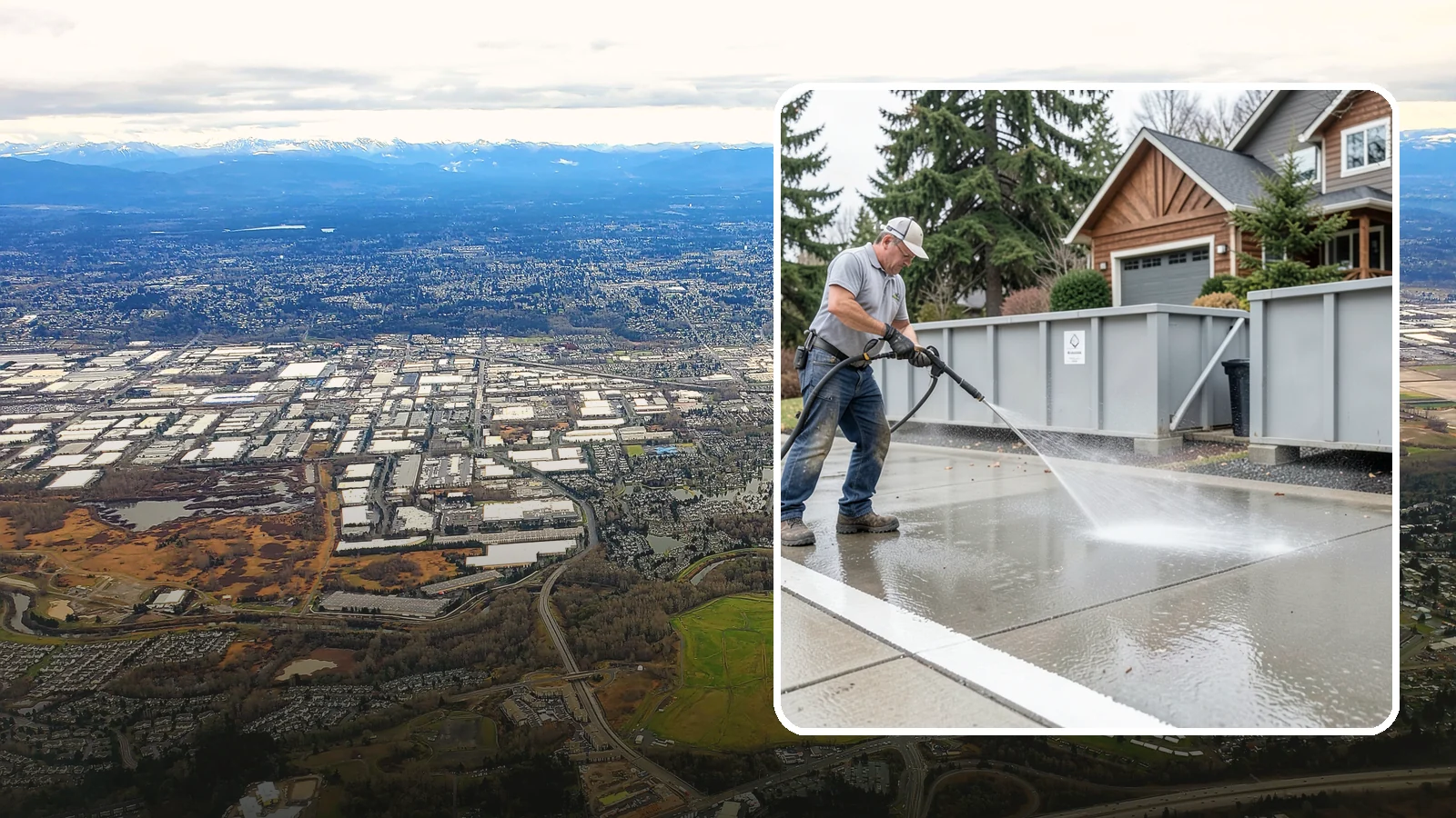 Dumpster Pad Cleaning in Kent, King County, WA - We scrub and sanitize dumpster pads at Washington businesses to eliminate odor, grime, and pest-attracting residue.