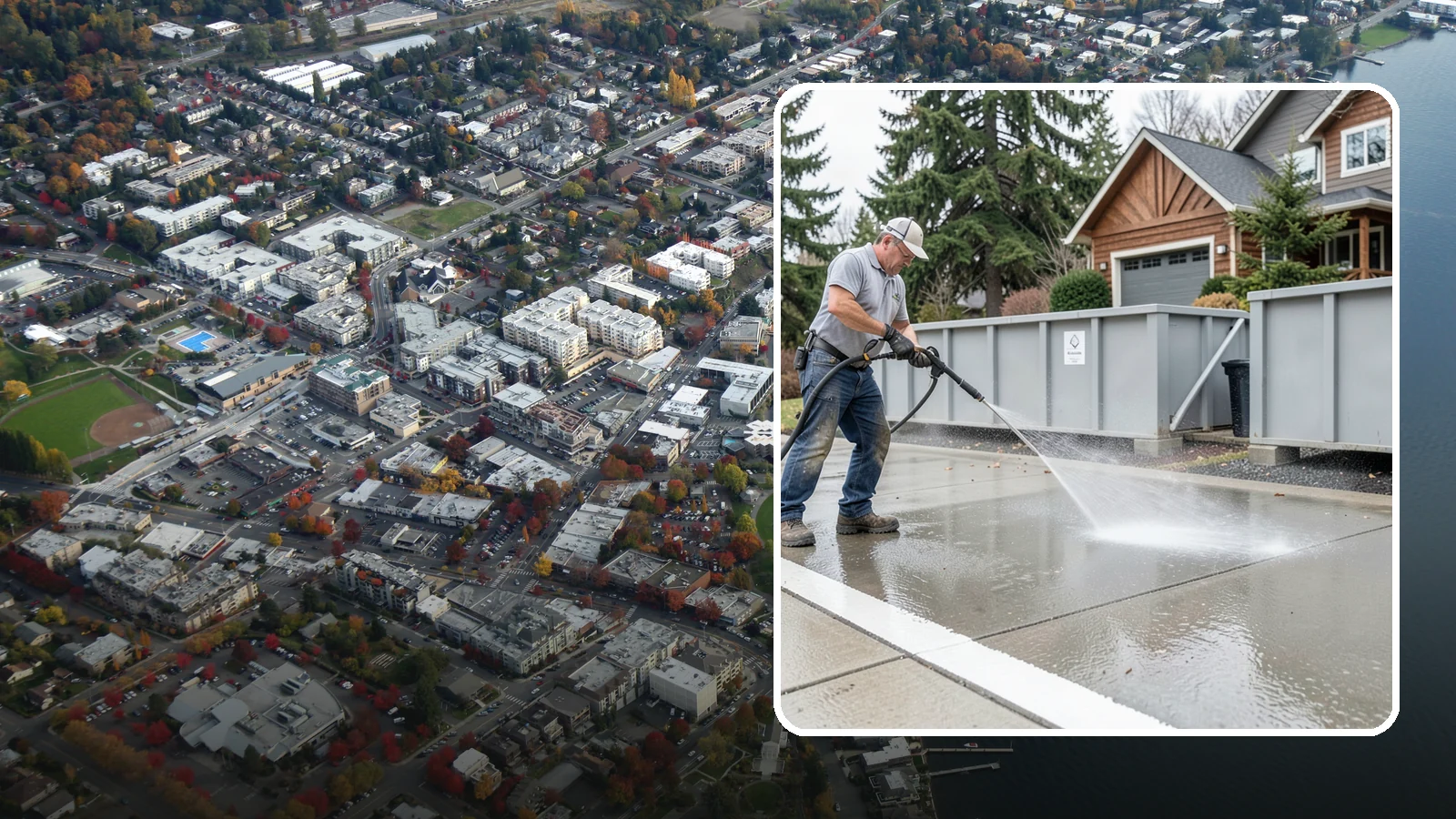 Dumpster Pad Cleaning in Kirkland, King County, WA - We scrub and sanitize dumpster pads at Washington businesses to eliminate odor, grime, and pest-attracting residue.
