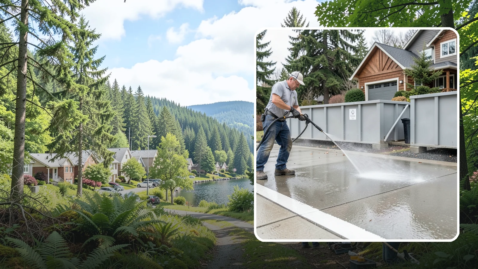Dumpster Pad Cleaning in Lake Forest Park, King County, WA - We scrub and sanitize dumpster pads at Washington businesses to eliminate odor, grime, and pest-attracting residue.