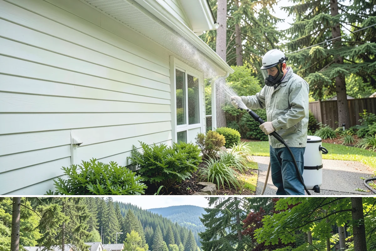 Dumpster Pad Cleaning in Lake Forest Park, King County, WA - Dumpster pads should be cleaned monthly year-round, since Washington's damp air keeps waste residue from drying and worsens odor.