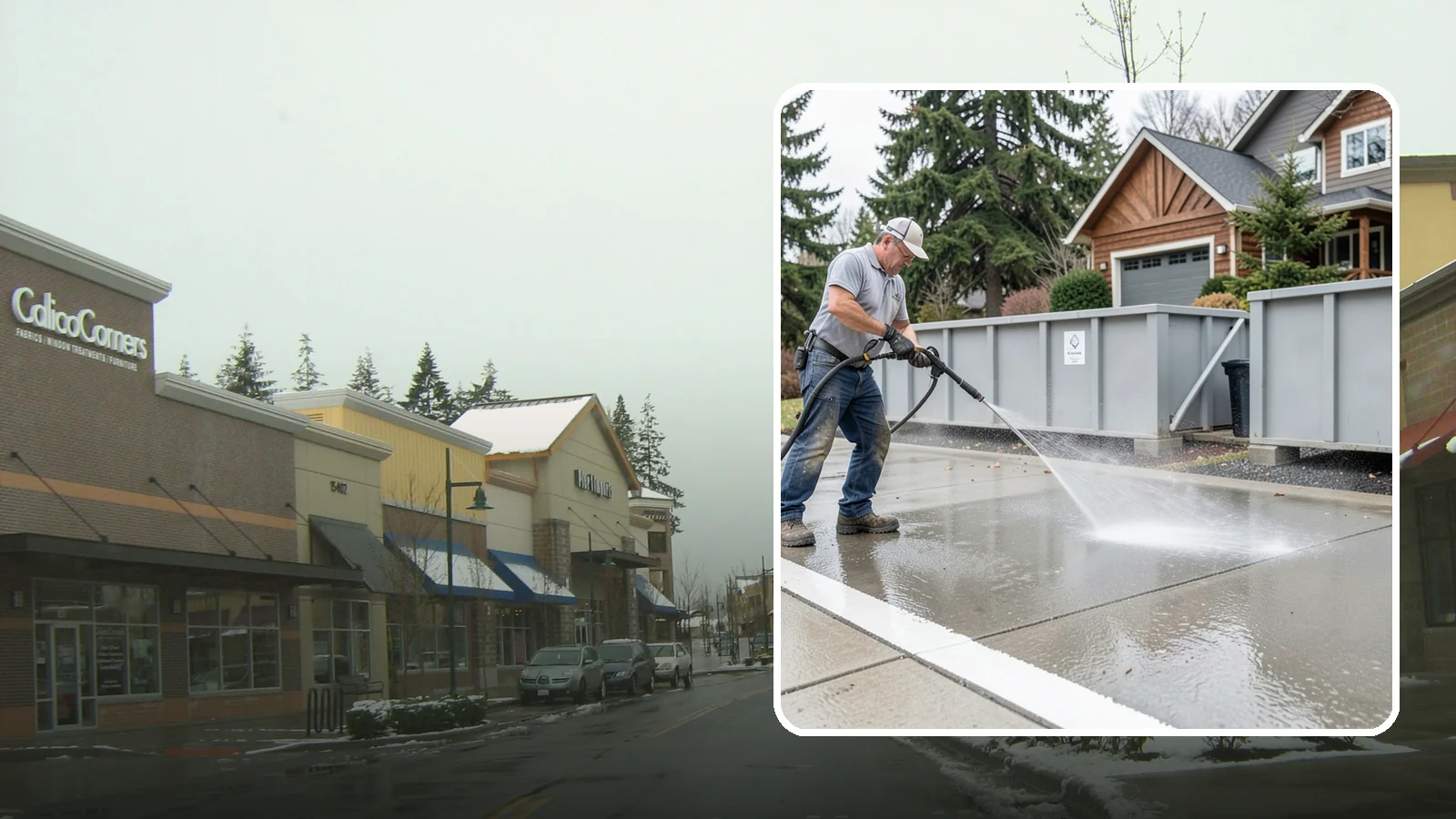 Dumpster Pad Cleaning in Mill Creek, Snohomish County, WA - We scrub and sanitize dumpster pads at Washington businesses to eliminate odor, grime, and pest-attracting residue.