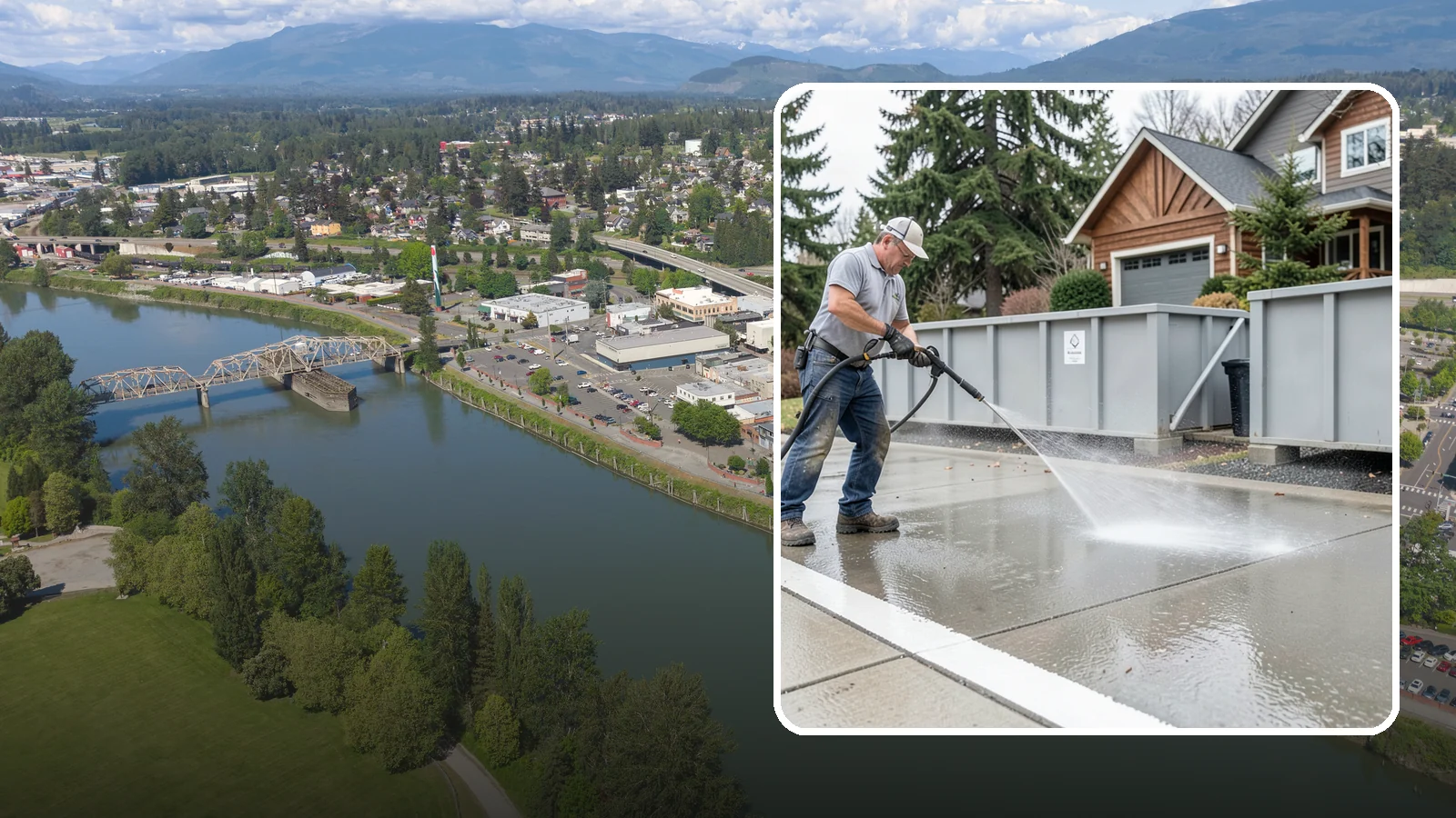 Dumpster Pad Cleaning in Mount Vernon, Skagit County, WA - We scrub and sanitize dumpster pads at Washington businesses to eliminate odor, grime, and pest-attracting residue.
