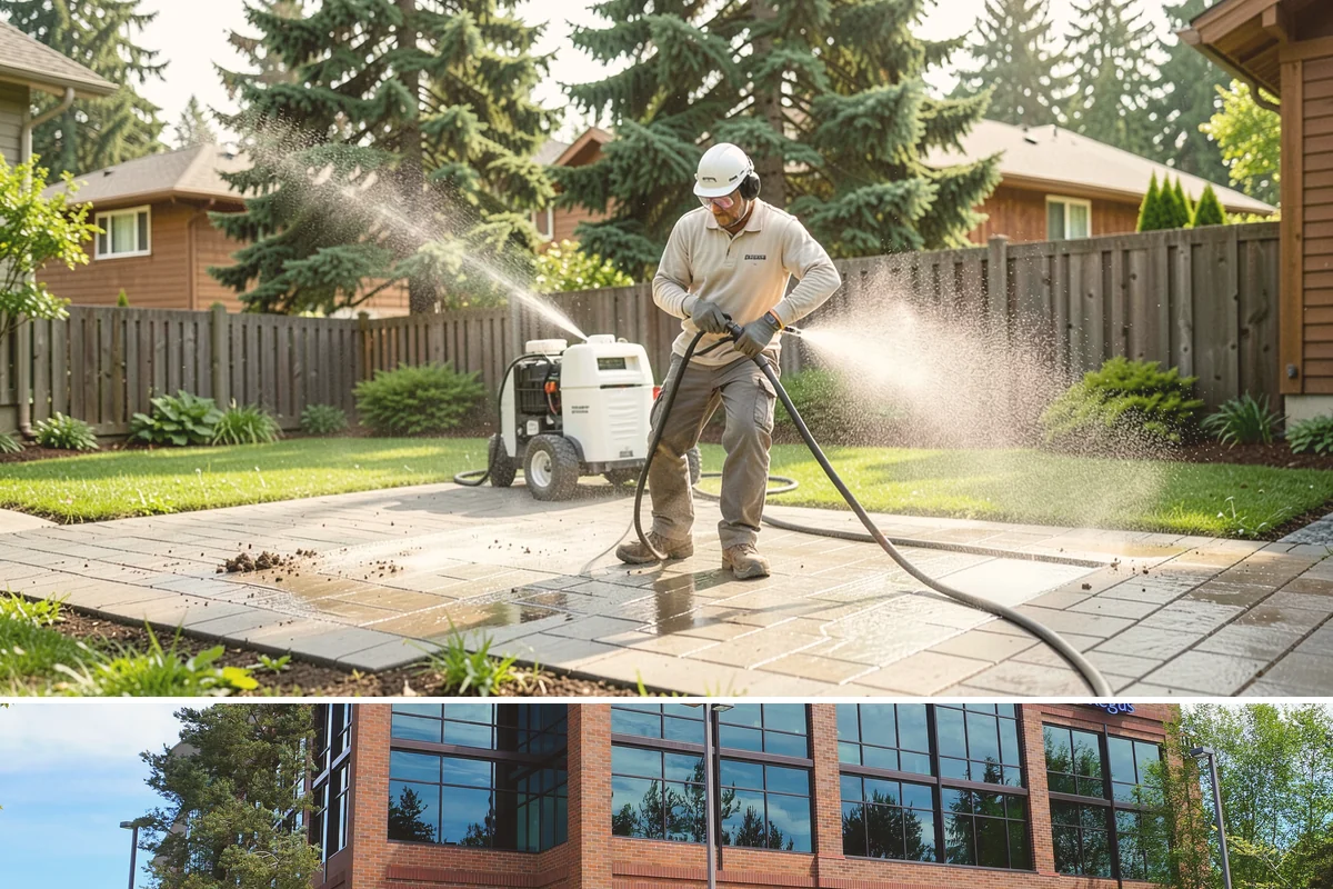 Dumpster Pad Cleaning in Mountlake Terrace, Snohomish County, WA - Dumpster pads should be cleaned monthly year-round, since Washington's damp air keeps waste residue from drying and worsens odor.
