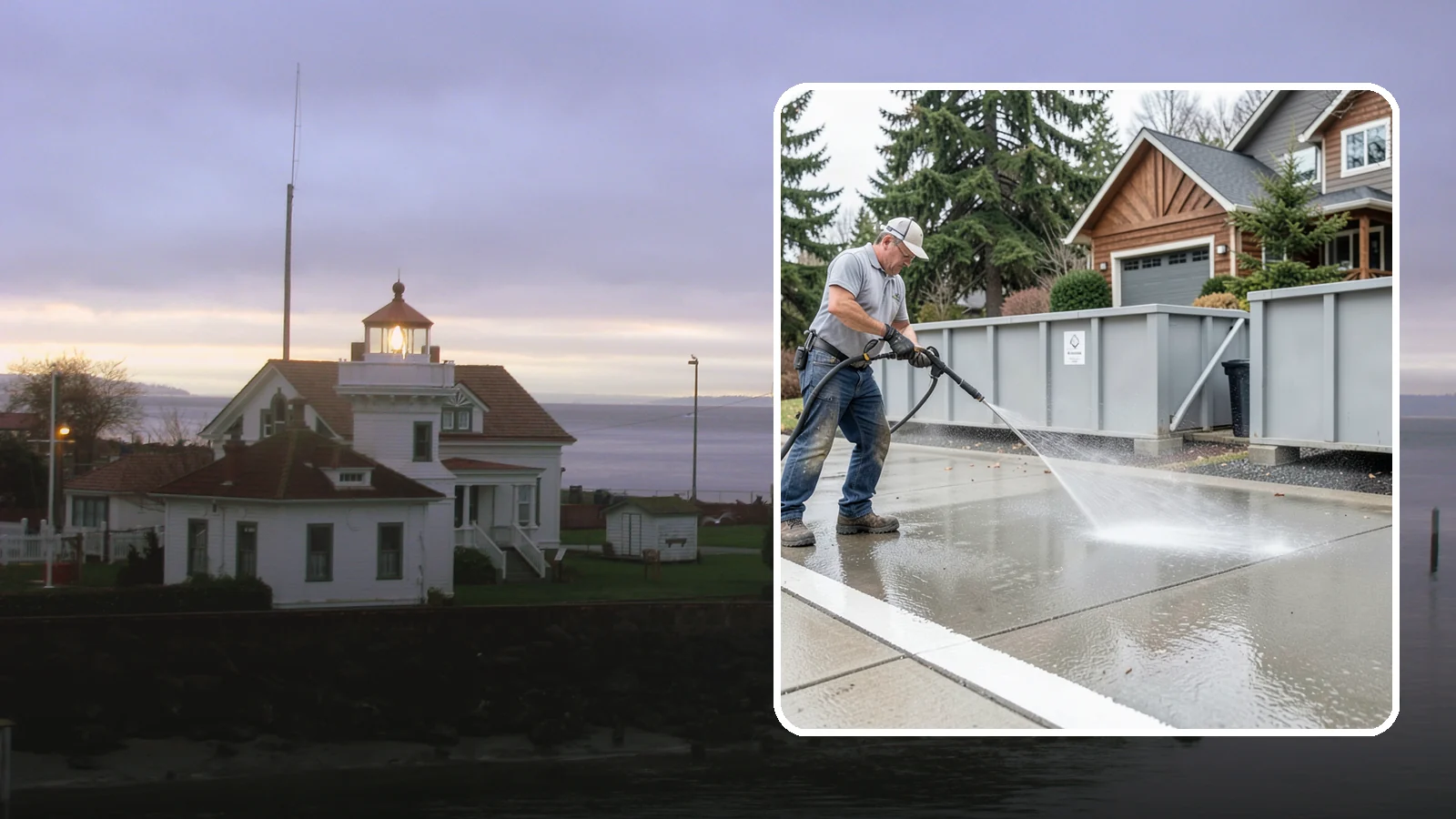 Dumpster Pad Cleaning in Mukilteo, Snohomish County, WA - We scrub and sanitize dumpster pads at Washington businesses to eliminate odor, grime, and pest-attracting residue.