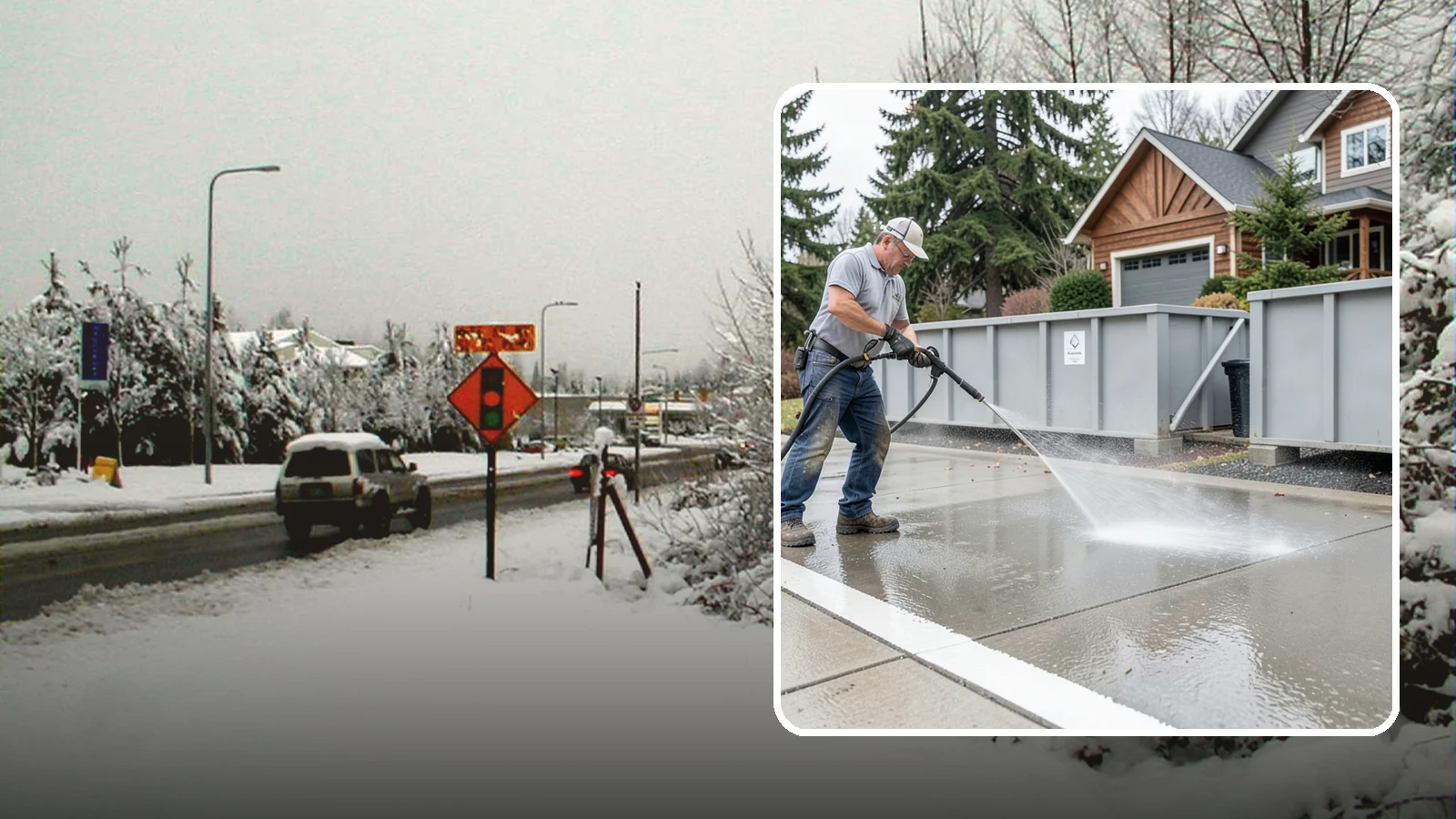 Dumpster Pad Cleaning in Newcastle, King County, WA - We scrub and sanitize dumpster pads at Washington businesses to eliminate odor, grime, and pest-attracting residue.