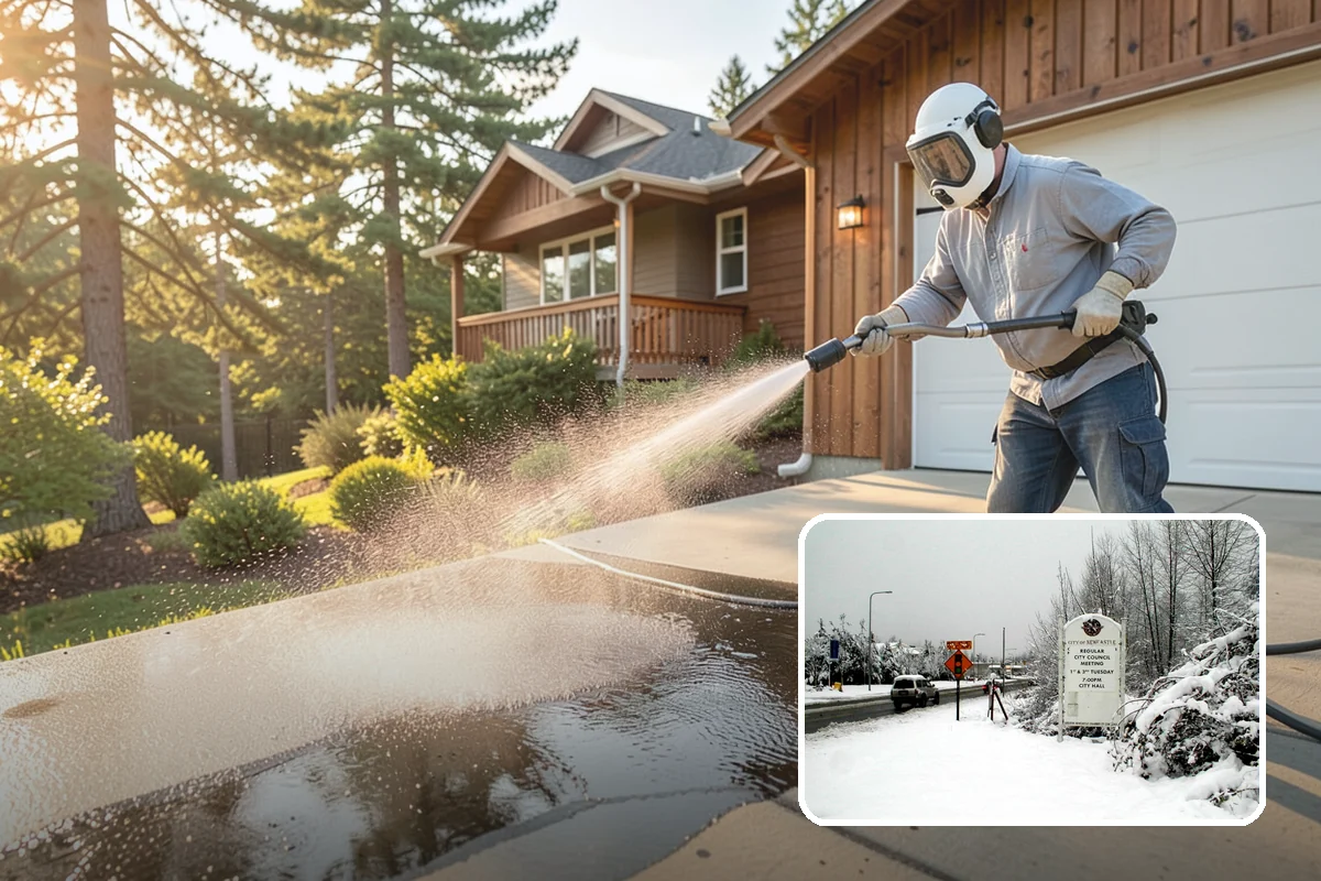 Dumpster Pad Cleaning in Newcastle, King County, WA - Eliminates foul odors from decaying waste