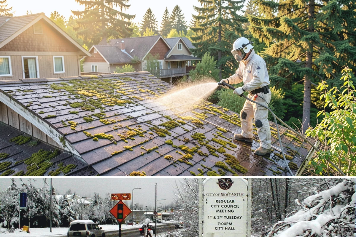 Dumpster Pad Cleaning in Newcastle, King County, WA - Dumpster pads should be cleaned monthly year-round, since Washington's damp air keeps waste residue from drying and worsens odor.