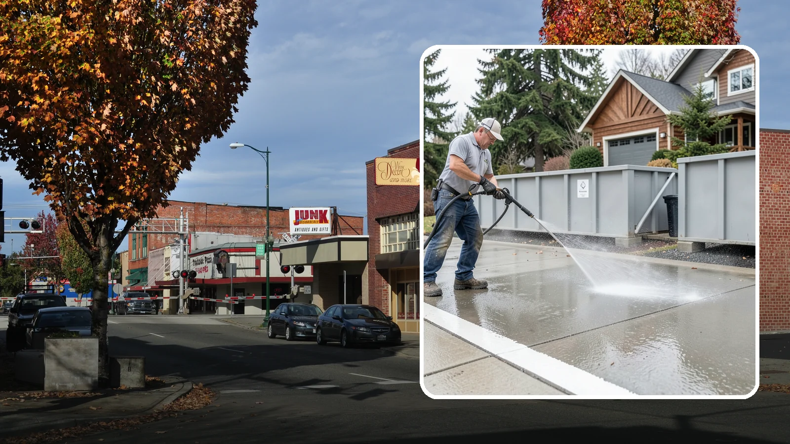 Dumpster Pad Cleaning in Puyallup, Pierce County, WA - We scrub and sanitize dumpster pads at Washington businesses to eliminate odor, grime, and pest-attracting residue.