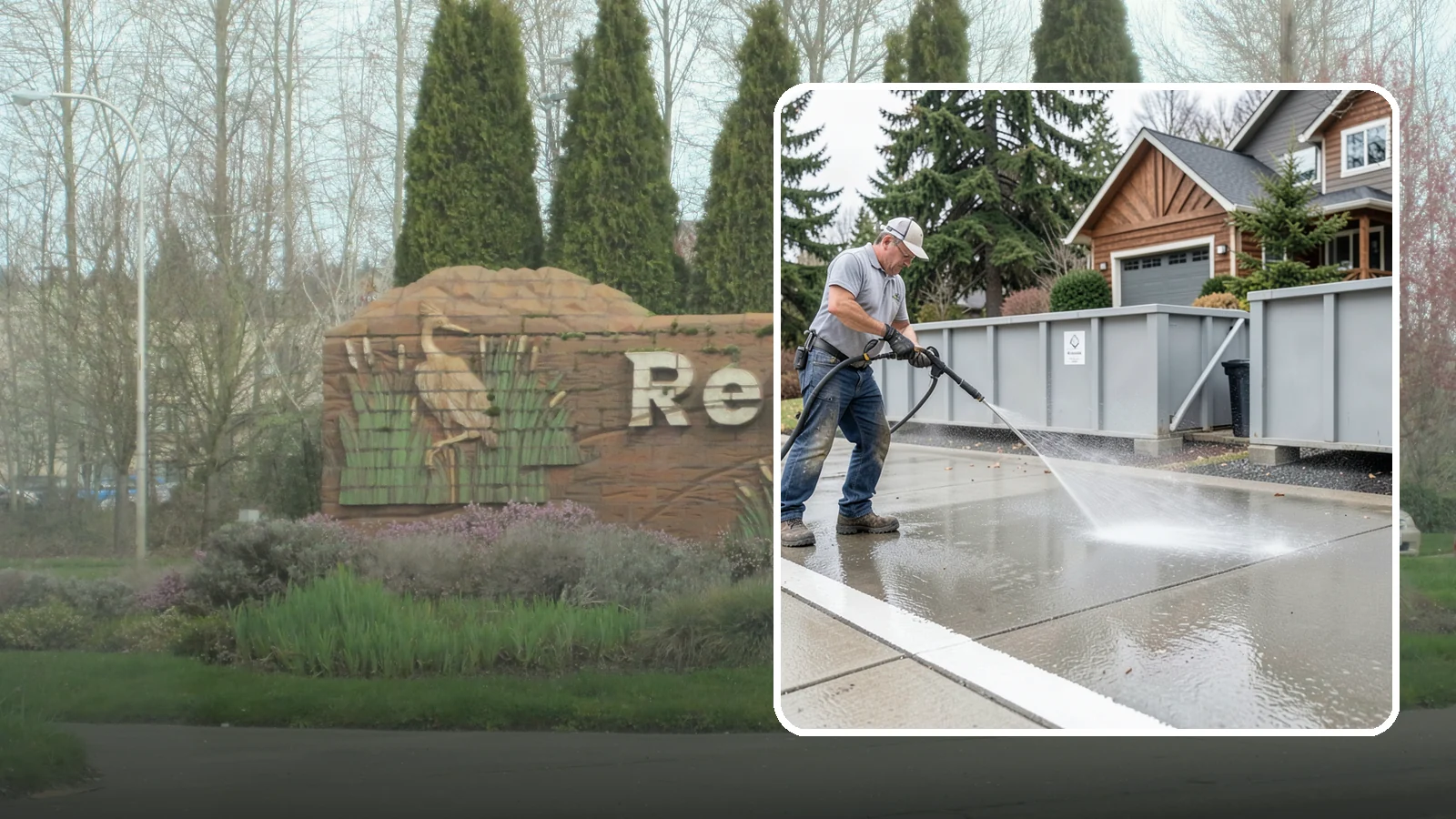 Dumpster Pad Cleaning in Renton, King County, WA - We scrub and sanitize dumpster pads at Washington businesses to eliminate odor, grime, and pest-attracting residue.