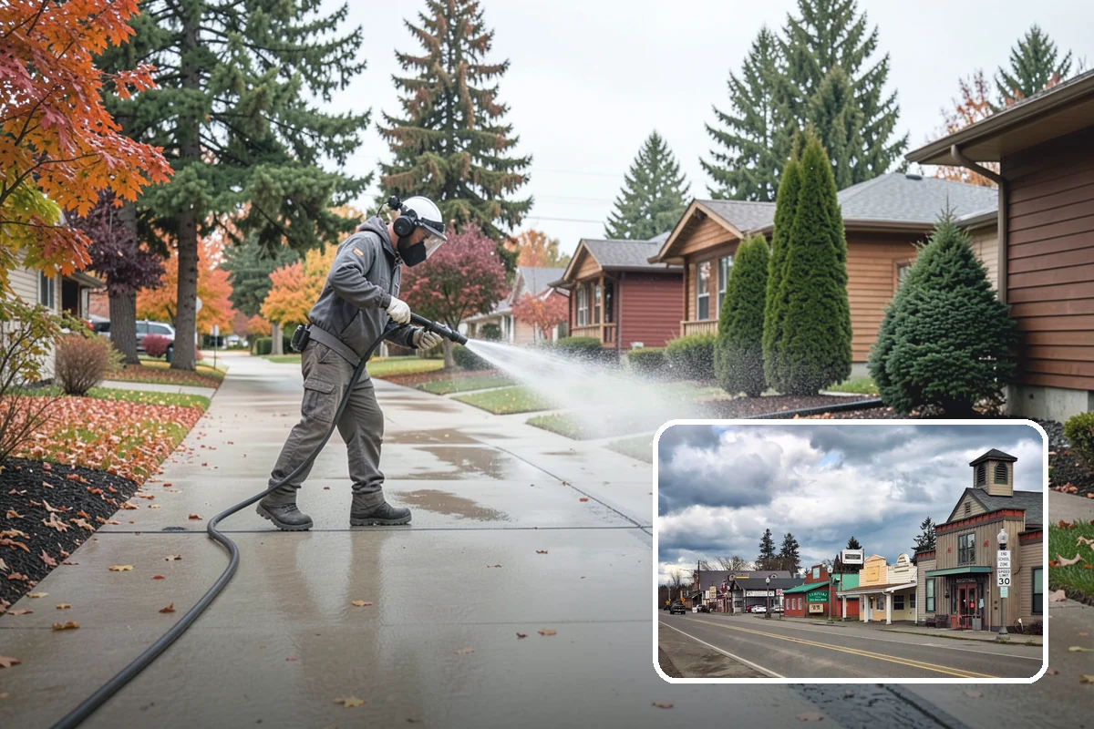 Dumpster Pad Cleaning in Roy, Pierce County, WA - Eliminates foul odors from decaying waste