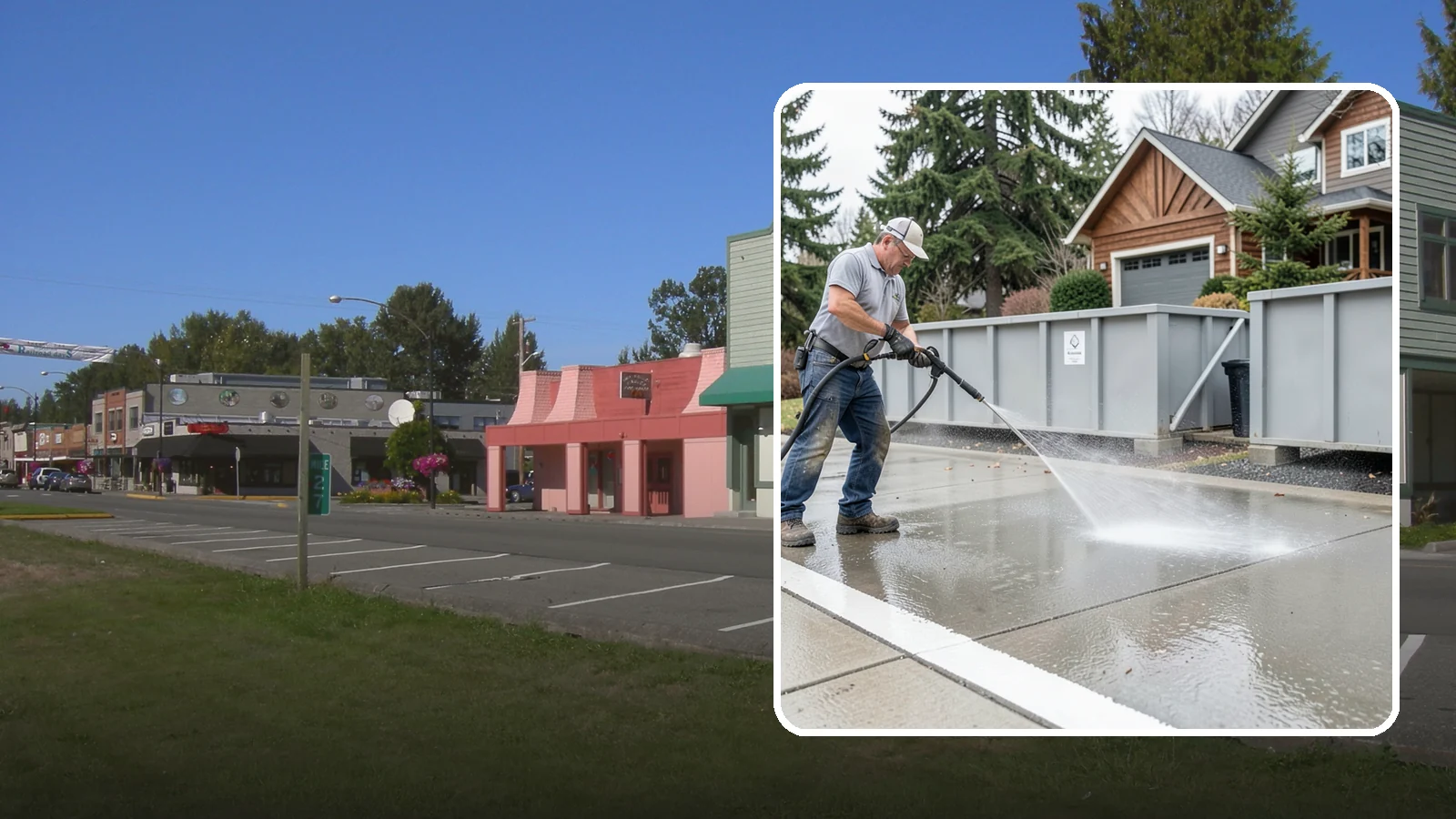 Dumpster Pad Cleaning in Snoqualmie, King County, WA - We scrub and sanitize dumpster pads at Washington businesses to eliminate odor, grime, and pest-attracting residue.