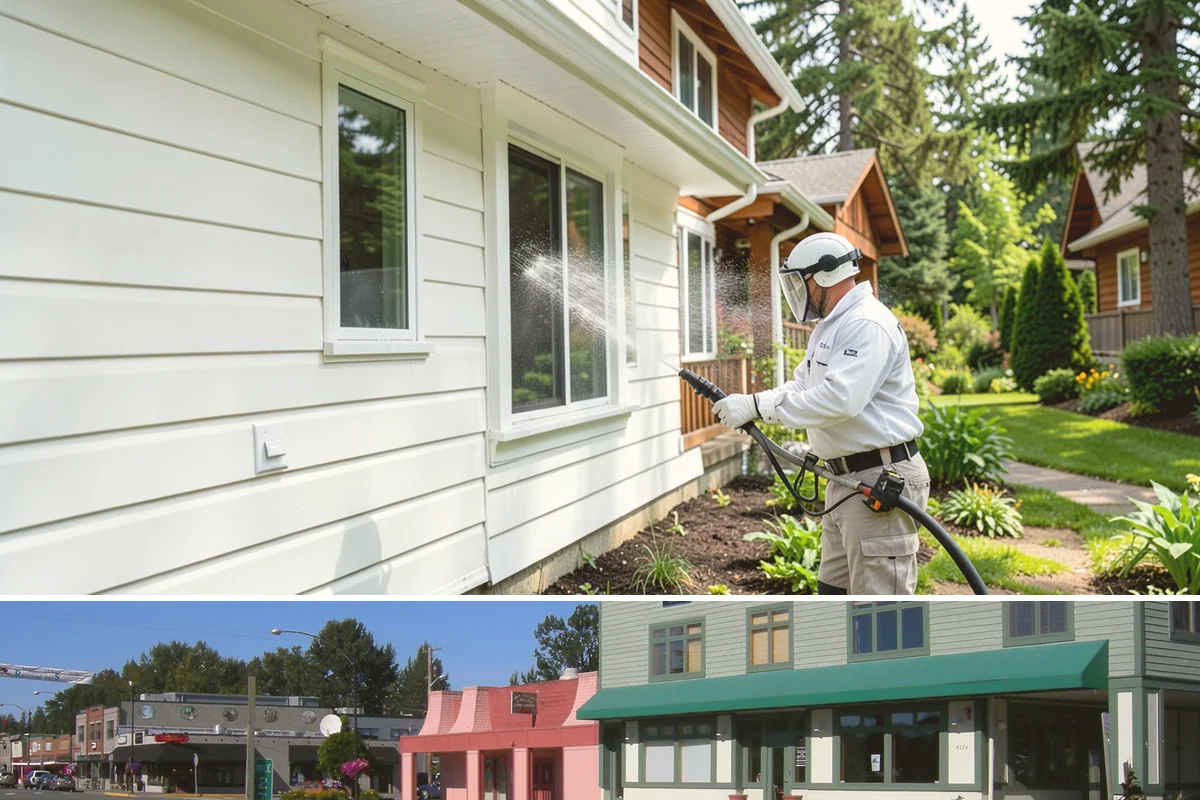Dumpster Pad Cleaning in Snoqualmie, King County, WA - Dumpster pads should be cleaned monthly year-round, since Washington's damp air keeps waste residue from drying and worsens odor.