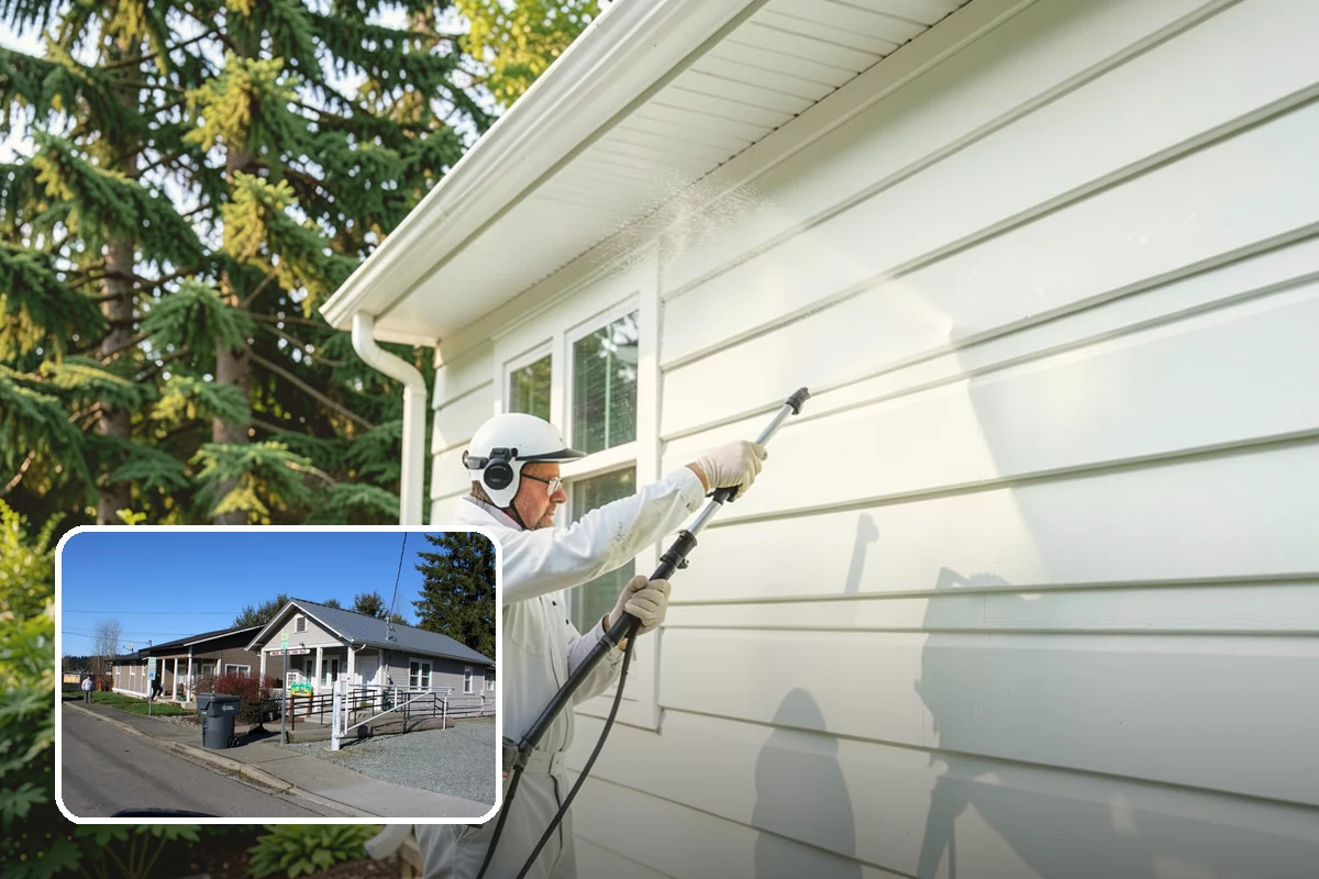 Dumpster Pad Cleaning in South Prairie, Pierce County, WA - Eliminates foul odors from decaying waste