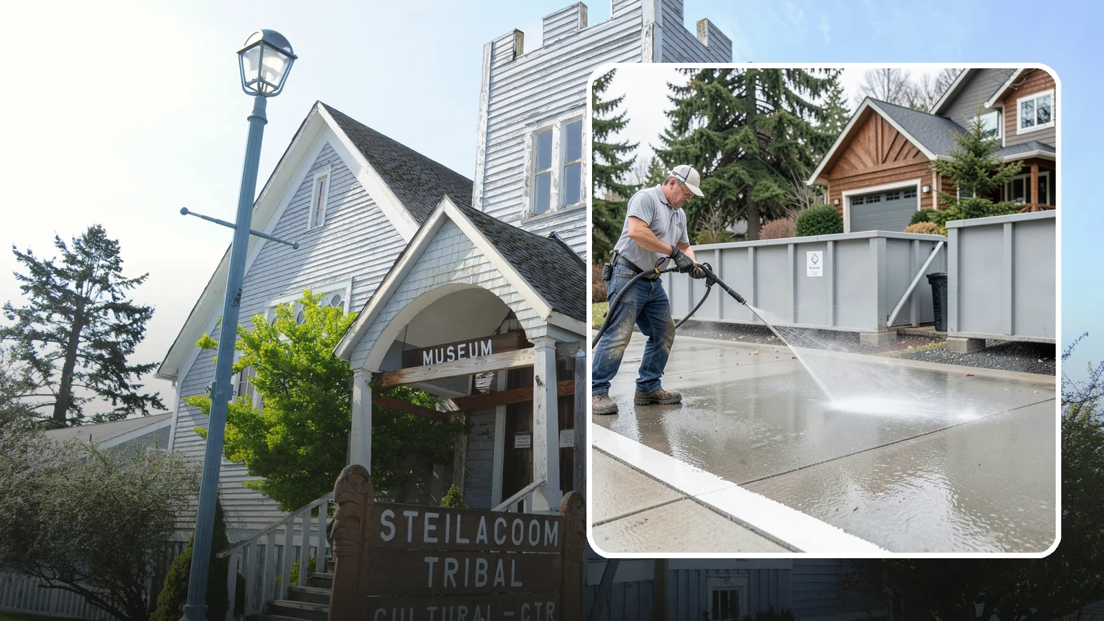 Dumpster Pad Cleaning in Steilacoom, Pierce County, WA - We scrub and sanitize dumpster pads at Washington businesses to eliminate odor, grime, and pest-attracting residue.