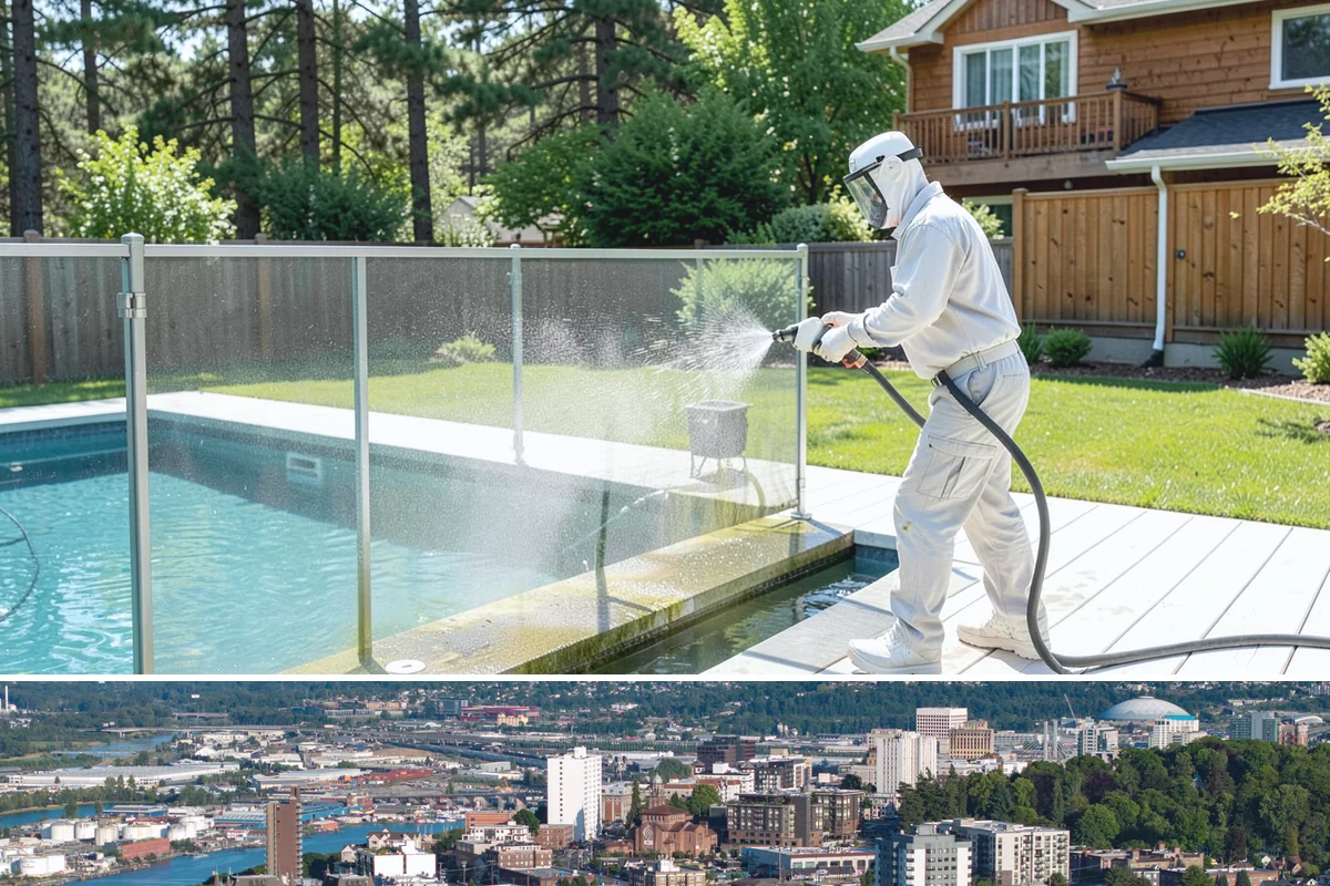 Dumpster Pad Cleaning in Tacoma, Pierce County, WA - Dumpster pads should be cleaned monthly year-round, since Washington's damp air keeps waste residue from drying and worsens odor.