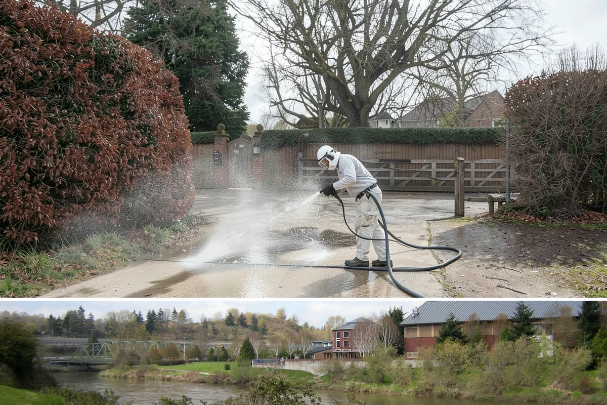 Dumpster Pad Cleaning in Tukwila, King County, WA - Dumpster pads should be cleaned monthly year-round, since Washington's damp air keeps waste residue from drying and worsens odor.