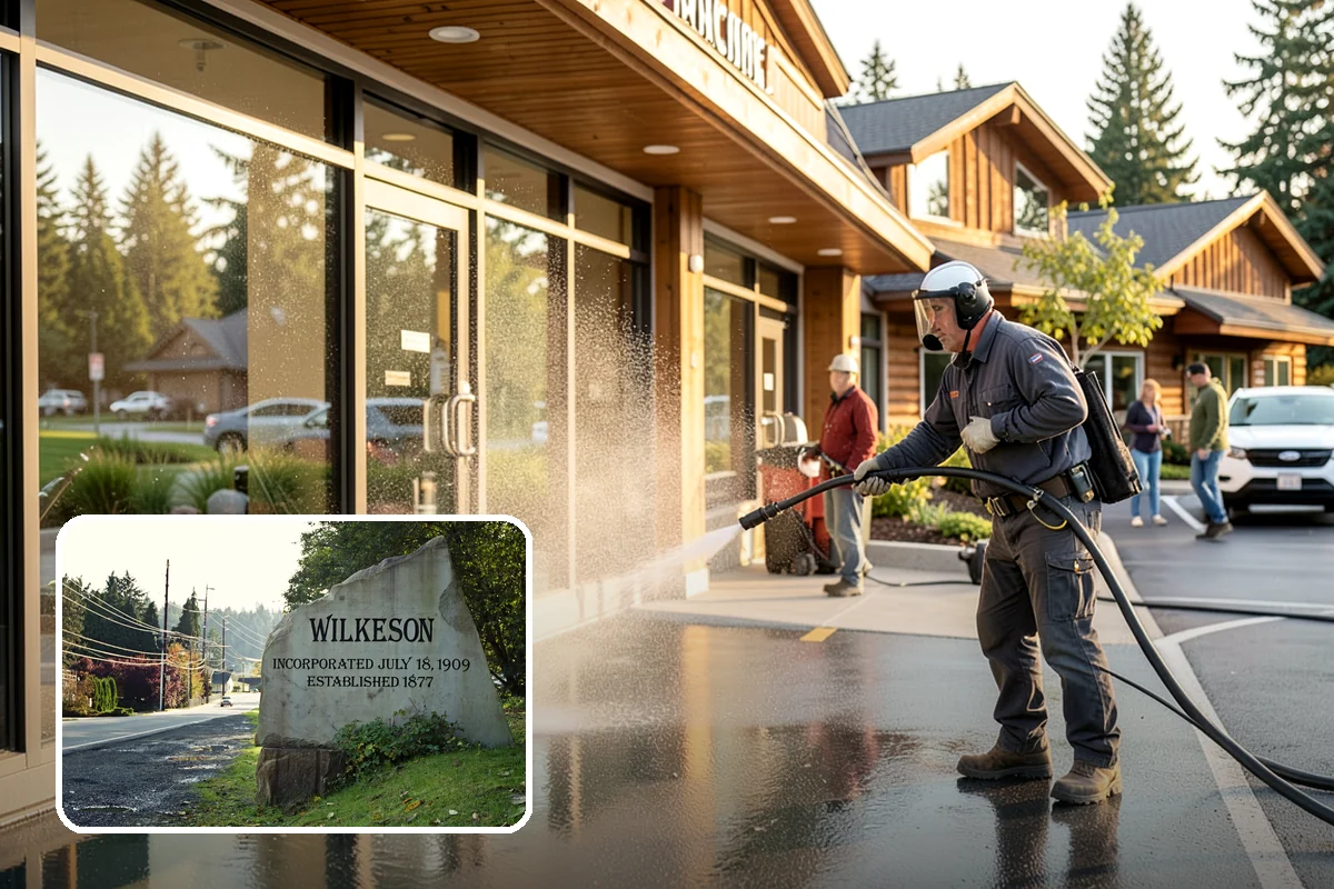 Dumpster Pad Cleaning in Wilkeson, Pierce County, WA - Eliminates foul odors from decaying waste