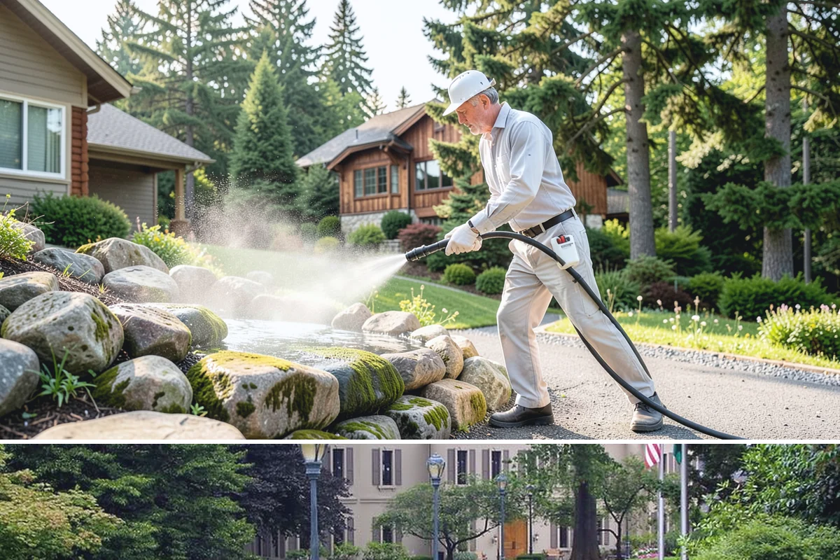 Dumpster Pad Cleaning in Woodinville, King County, WA - Dumpster pads should be cleaned monthly year-round, since Washington's damp air keeps waste residue from drying and worsens odor.