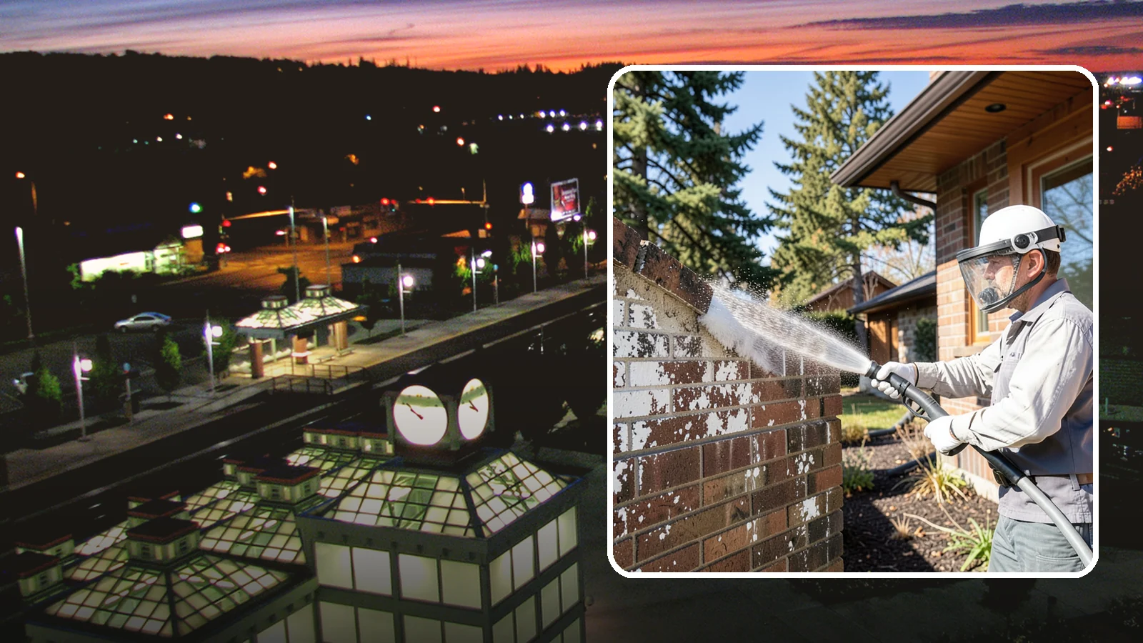 Efflorescence Removal in Auburn, King County, WA - Dissolve and remove the white efflorescence crystals that Washington's wet climate pushes to the surface of masonry.