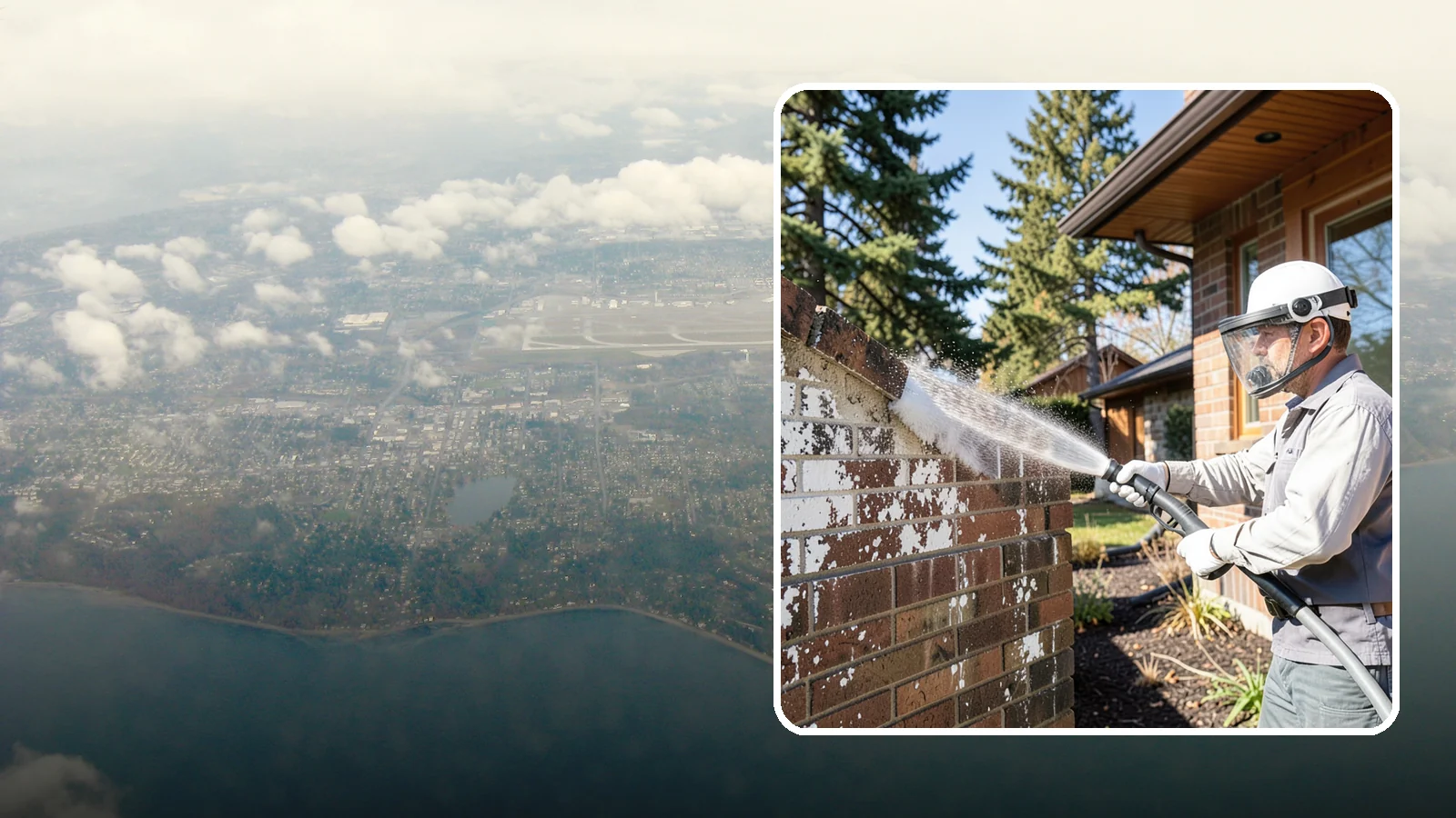 Efflorescence Removal in Burien, King County, WA - Dissolve and remove the white efflorescence crystals that Washington's wet climate pushes to the surface of masonry.