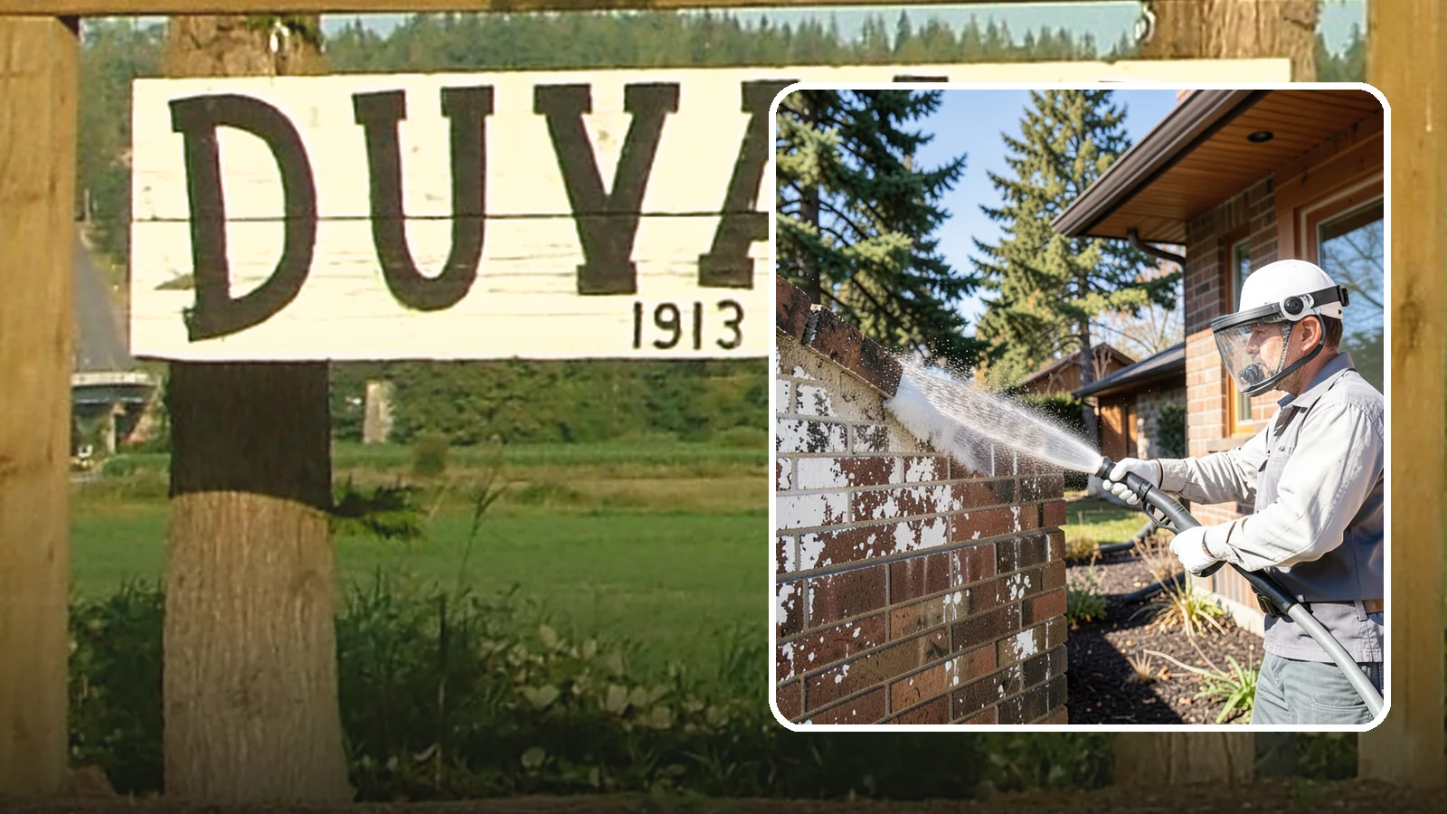 Efflorescence Removal in Duvall, King County, WA - Dissolve and remove the white efflorescence crystals that Washington's wet climate pushes to the surface of masonry.