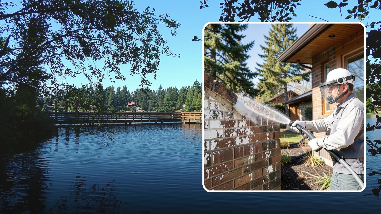 Efflorescence Removal in Federal Way, King County, WA - Dissolve and remove the white efflorescence crystals that Washington's wet climate pushes to the surface of masonry.