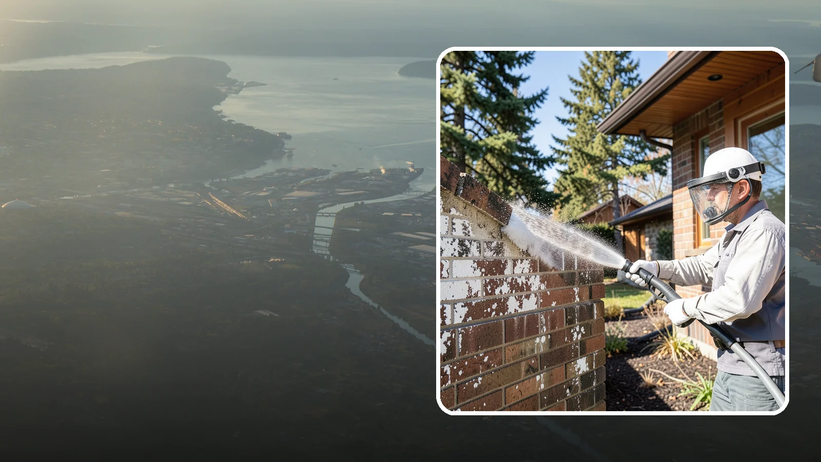 Efflorescence Removal in Fife, Pierce County, WA - Dissolve and remove the white efflorescence crystals that Washington's wet climate pushes to the surface of masonry.