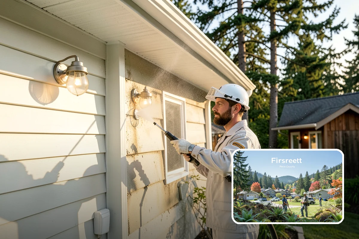 Efflorescence Removal in Fircrest, Pierce County, WA - Actually dissolves the salt crystals instead of hiding them