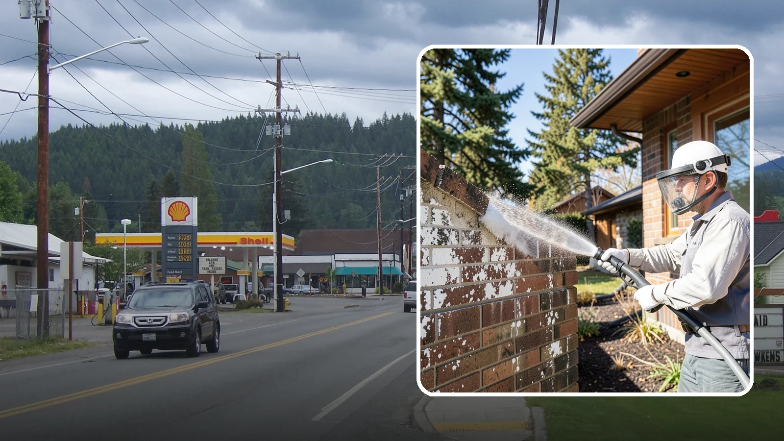 Efflorescence Removal in Granite Falls, Snohomish County, WA - Dissolve and remove the white efflorescence crystals that Washington's wet climate pushes to the surface of masonry.