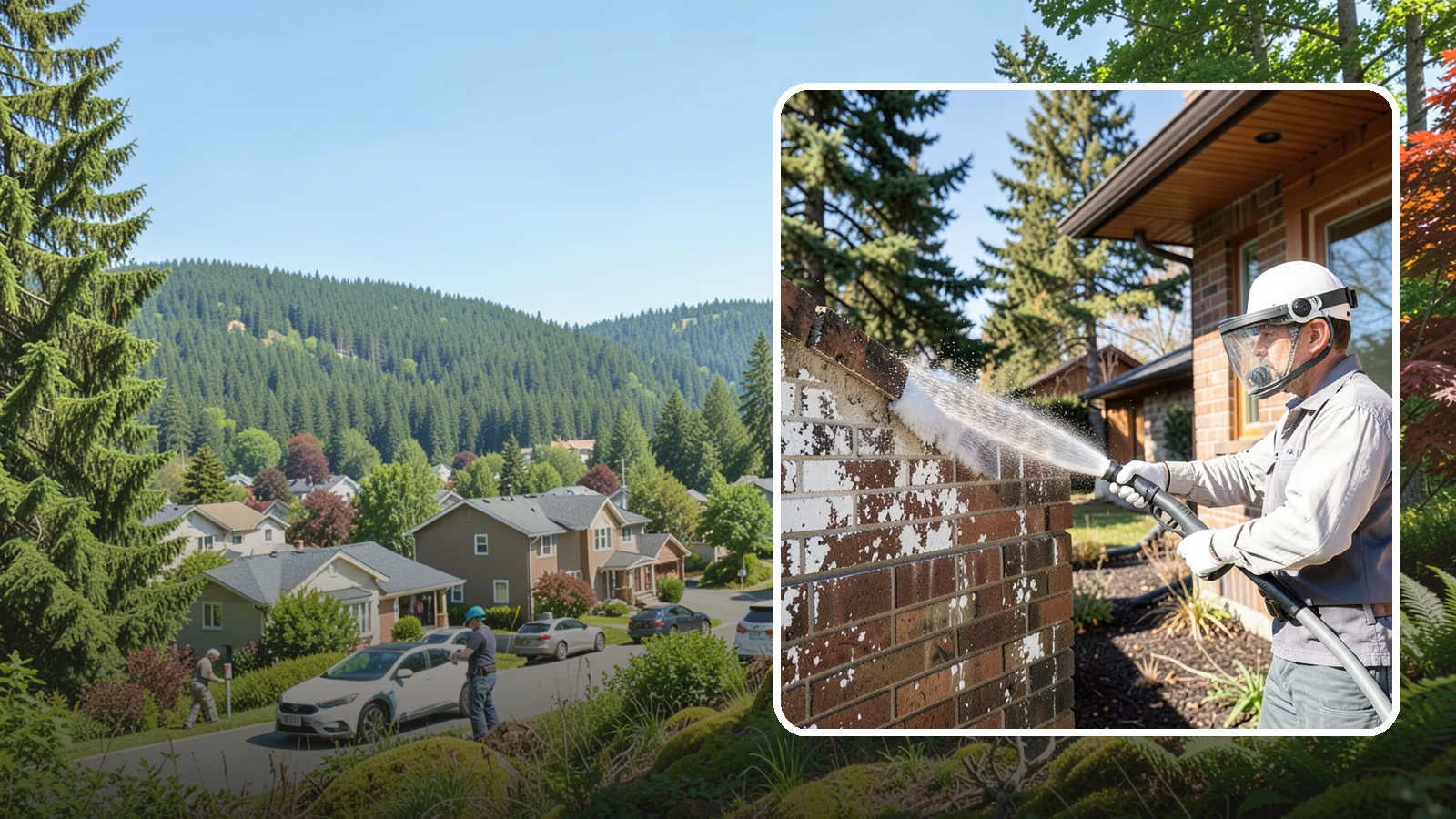 Efflorescence Removal in Index, Snohomish County, WA - Dissolve and remove the white efflorescence crystals that Washington's wet climate pushes to the surface of masonry.