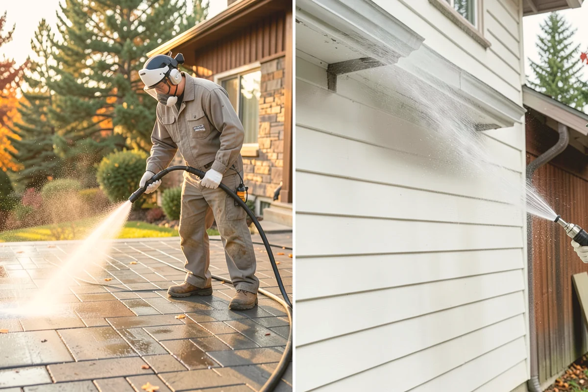 Efflorescence Removal in Kirkland, King County, WA - Dry-brush loose surface crystals from the masonry
