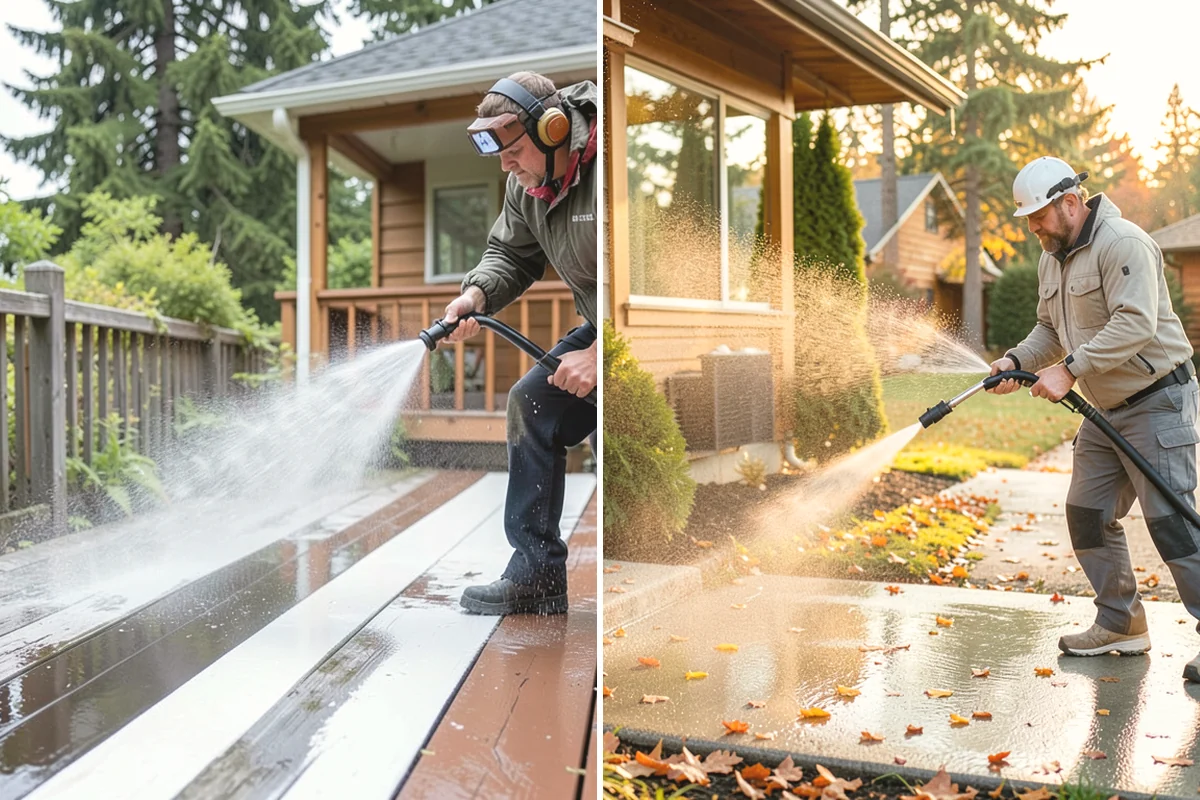 Efflorescence Removal in La Conner, Skagit County, WA - Dry-brush loose surface crystals from the masonry