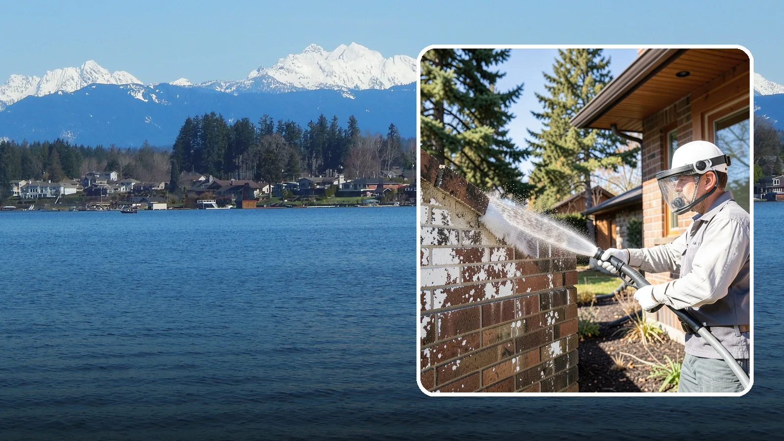 Efflorescence Removal in Lake Stevens, Snohomish County, WA - Dissolve and remove the white efflorescence crystals that Washington's wet climate pushes to the surface of masonry.