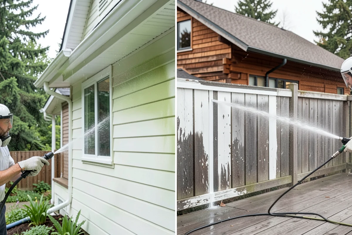 Efflorescence Removal in Lakewood, Pierce County, WA - Dry-brush loose surface crystals from the masonry