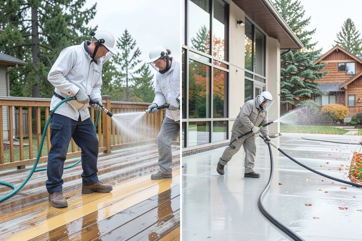 Efflorescence Removal in Marysville, Snohomish County, WA - Dry-brush loose surface crystals from the masonry