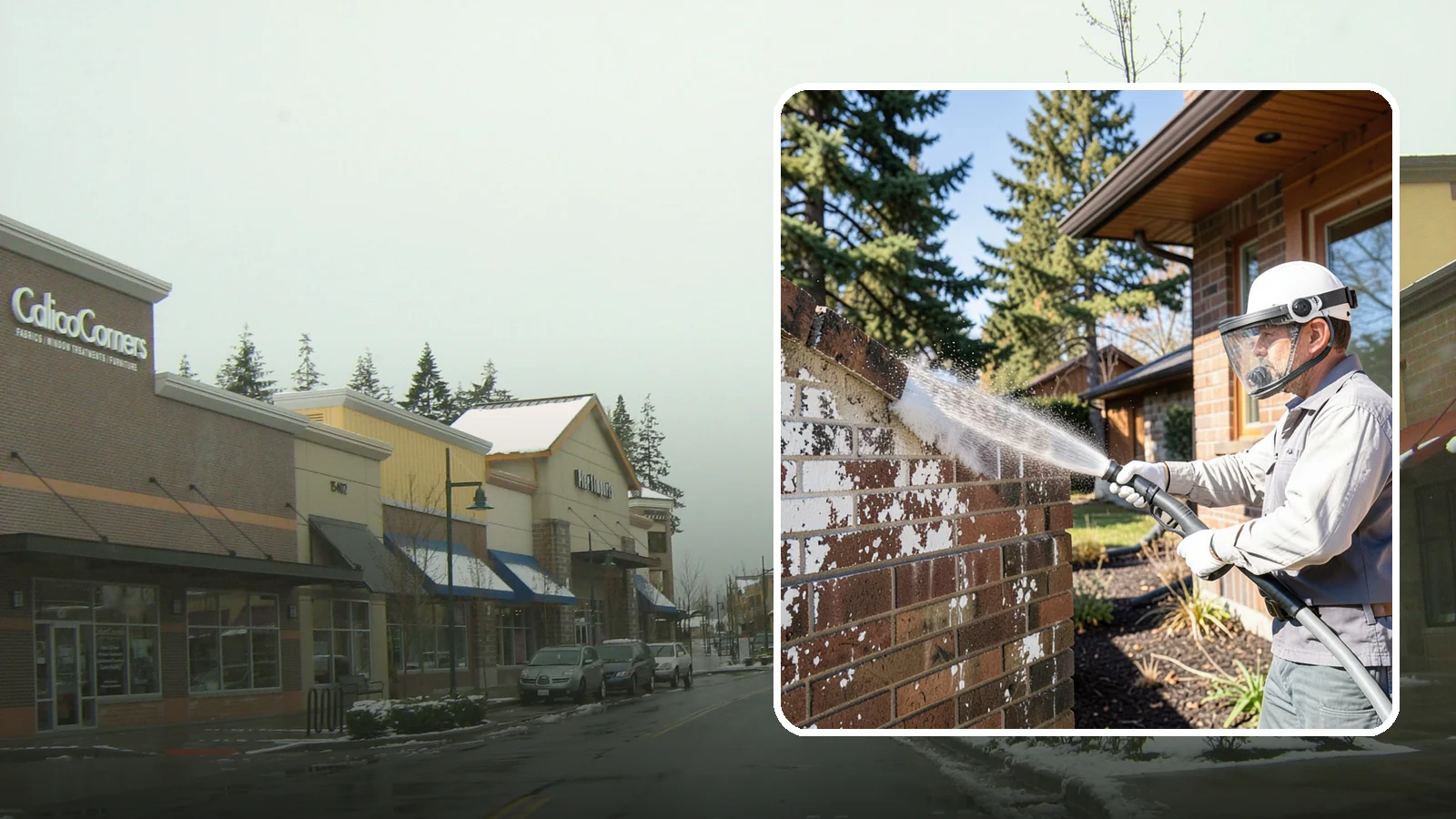 Efflorescence Removal in Mill Creek, Snohomish County, WA - Dissolve and remove the white efflorescence crystals that Washington's wet climate pushes to the surface of masonry.