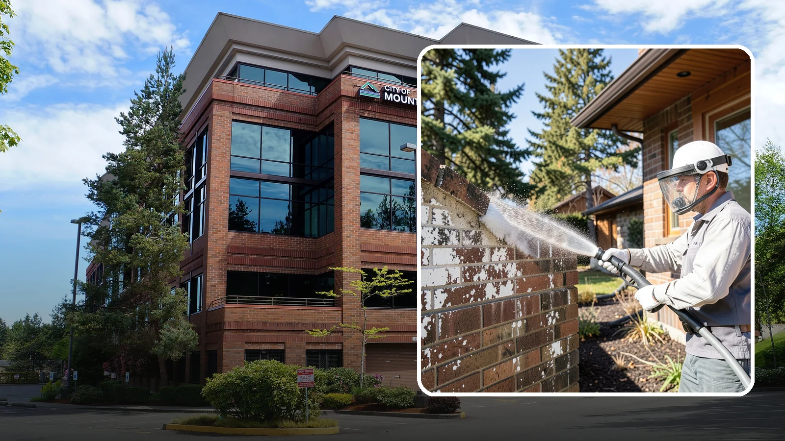 Efflorescence Removal in Mountlake Terrace, Snohomish County, WA - Dissolve and remove the white efflorescence crystals that Washington's wet climate pushes to the surface of masonry.