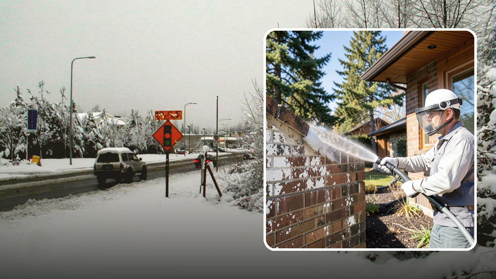 Efflorescence Removal in Newcastle, King County, WA - Dissolve and remove the white efflorescence crystals that Washington's wet climate pushes to the surface of masonry.