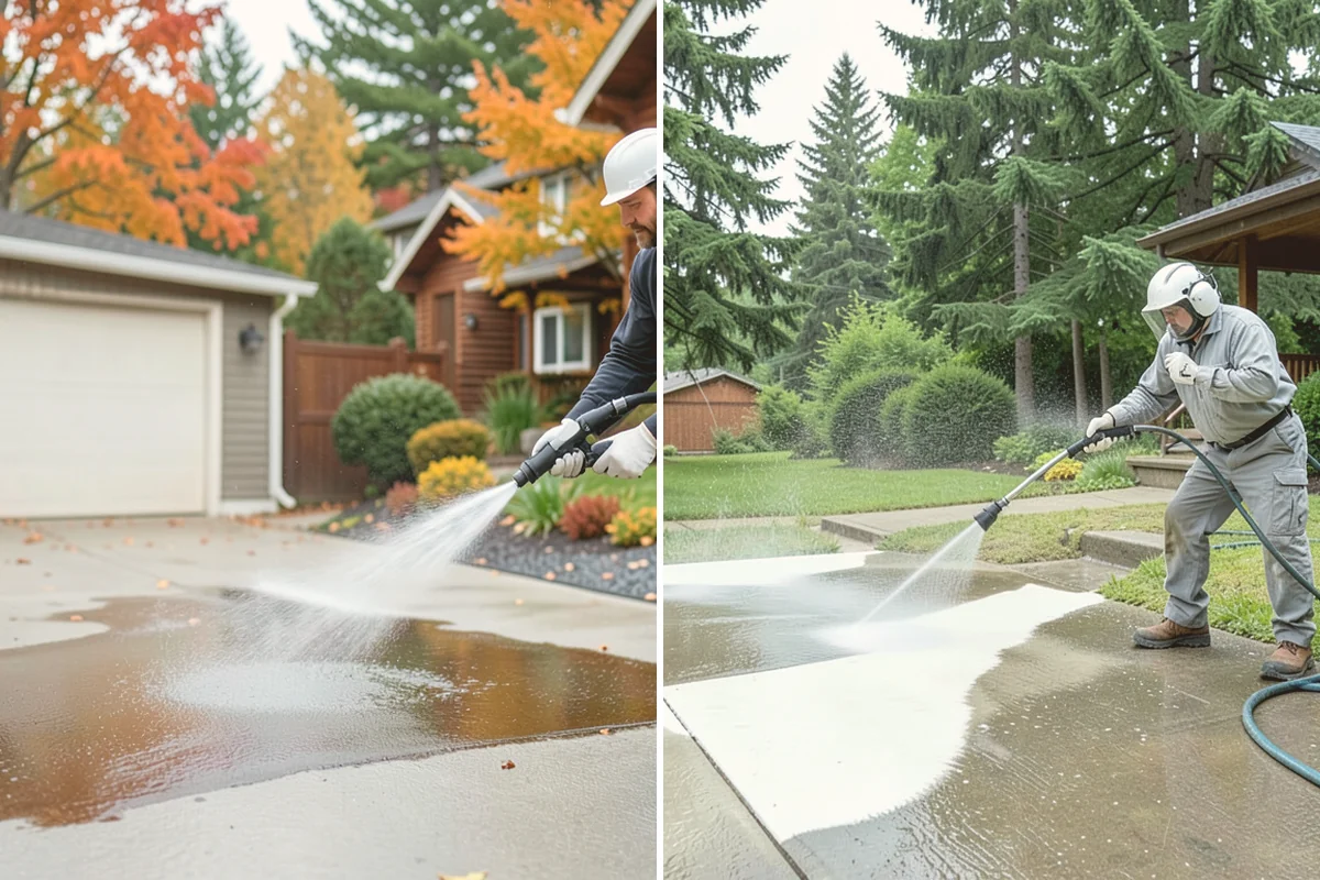 Efflorescence Removal in Newcastle, King County, WA - Dry-brush loose surface crystals from the masonry
