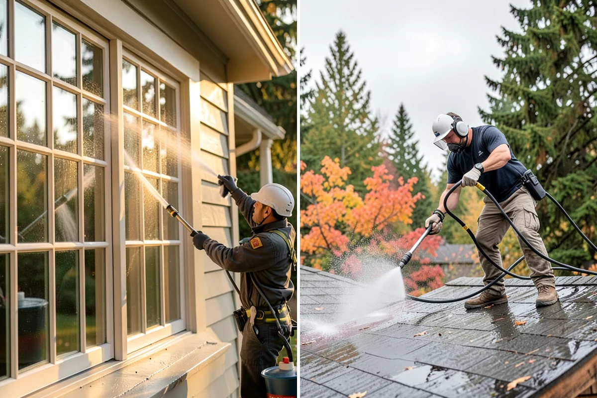 Efflorescence Removal in Normandy Park, King County, WA - Dry-brush loose surface crystals from the masonry