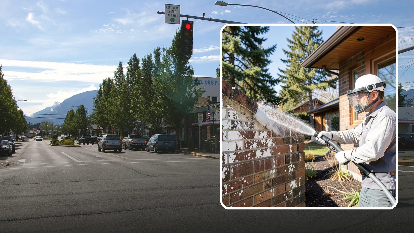 Efflorescence Removal in North Bend, King County, WA - Dissolve and remove the white efflorescence crystals that Washington's wet climate pushes to the surface of masonry.