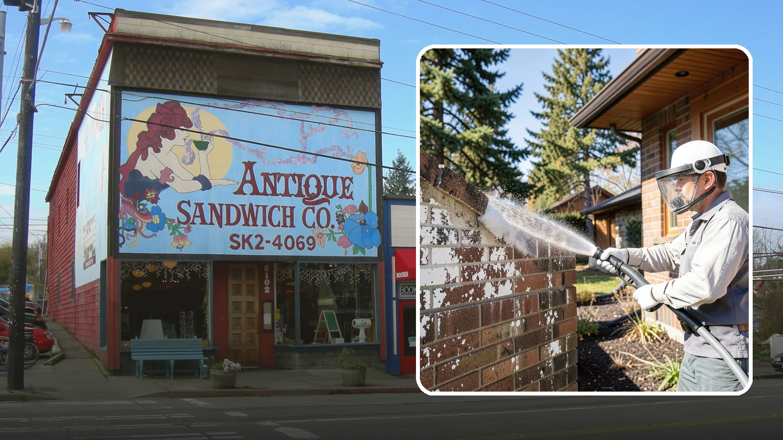 Efflorescence Removal in Ruston, Pierce County, WA - Dissolve and remove the white efflorescence crystals that Washington's wet climate pushes to the surface of masonry.