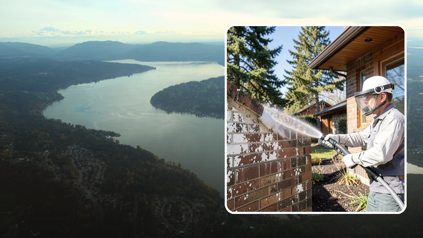 Efflorescence Removal in Sammamish, King County, WA - Dissolve and remove the white efflorescence crystals that Washington's wet climate pushes to the surface of masonry.